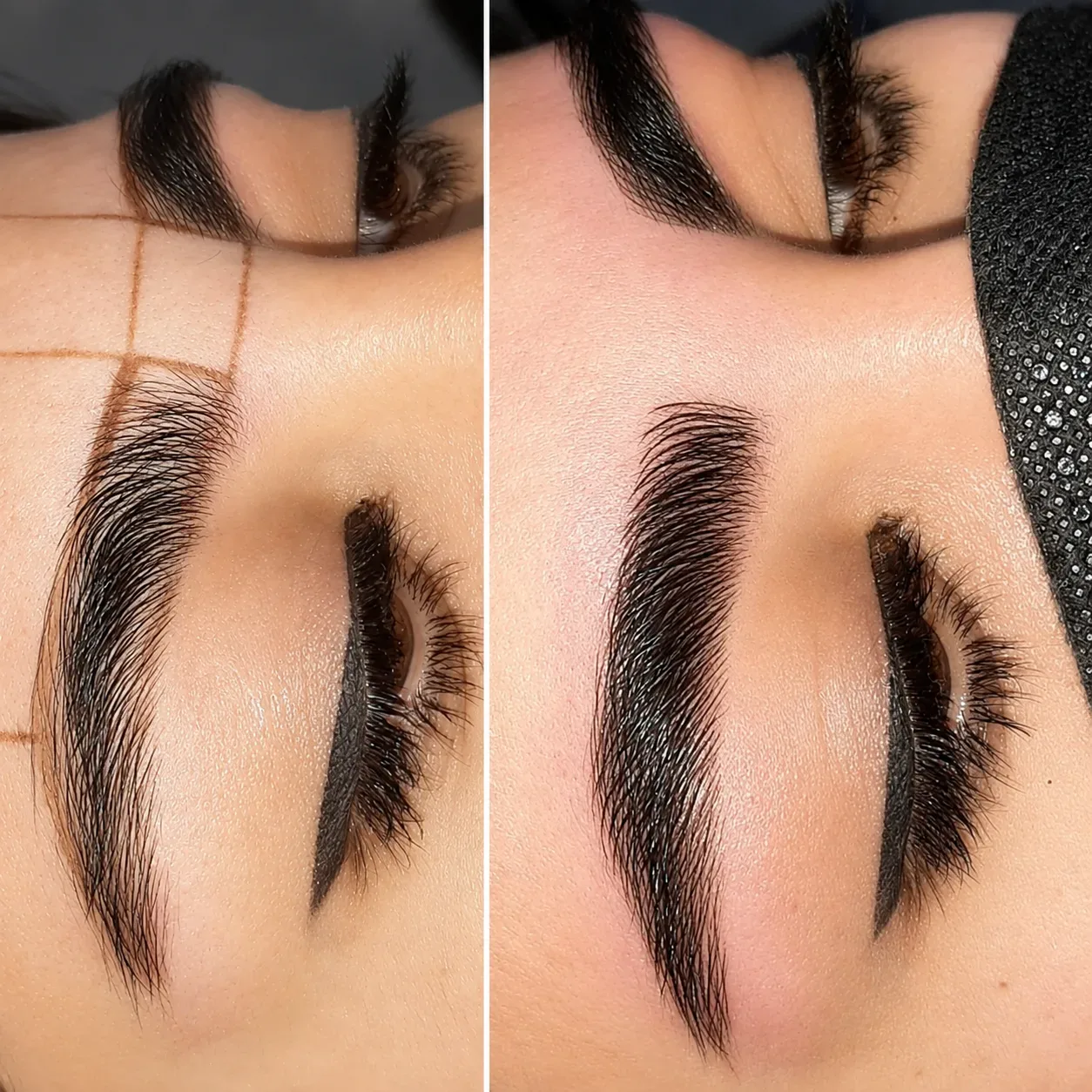 طراحی و اجرای فایبروز ابرو — کارِ ندا در سالن زیبایی نیل تهرانپارس