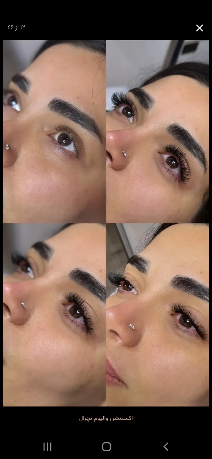 مژه سبک و طبیعی بدون اسیب به مژه